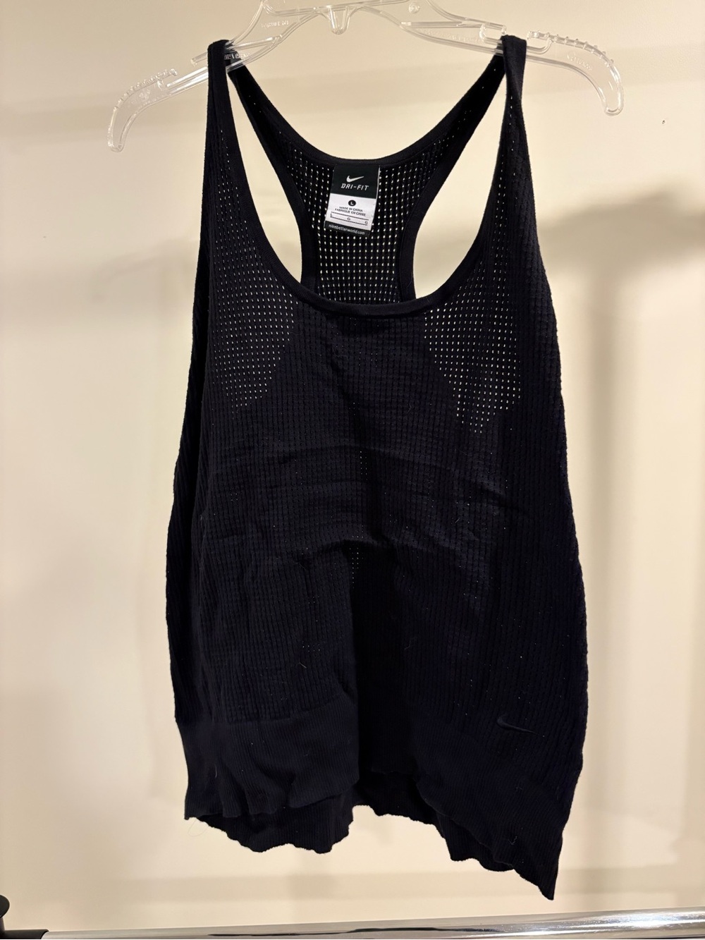 Nike Black Mesh Dri-FIT Racerback Tank